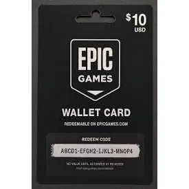بطاقة Epic Games بقيمة 10 دولار